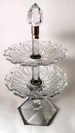 Baccarat Art Deco French Crystal Table Centerpiece.