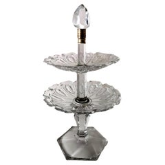 Baccarat Art Deco French Crystal Table Centerpiece.