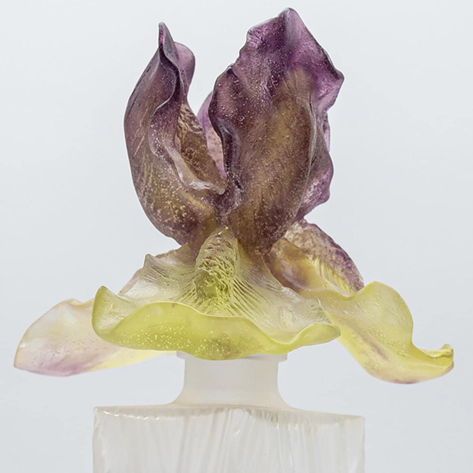 Baccarat Art Glass Flower Bottle Iris, France (Copy) For Sale 3