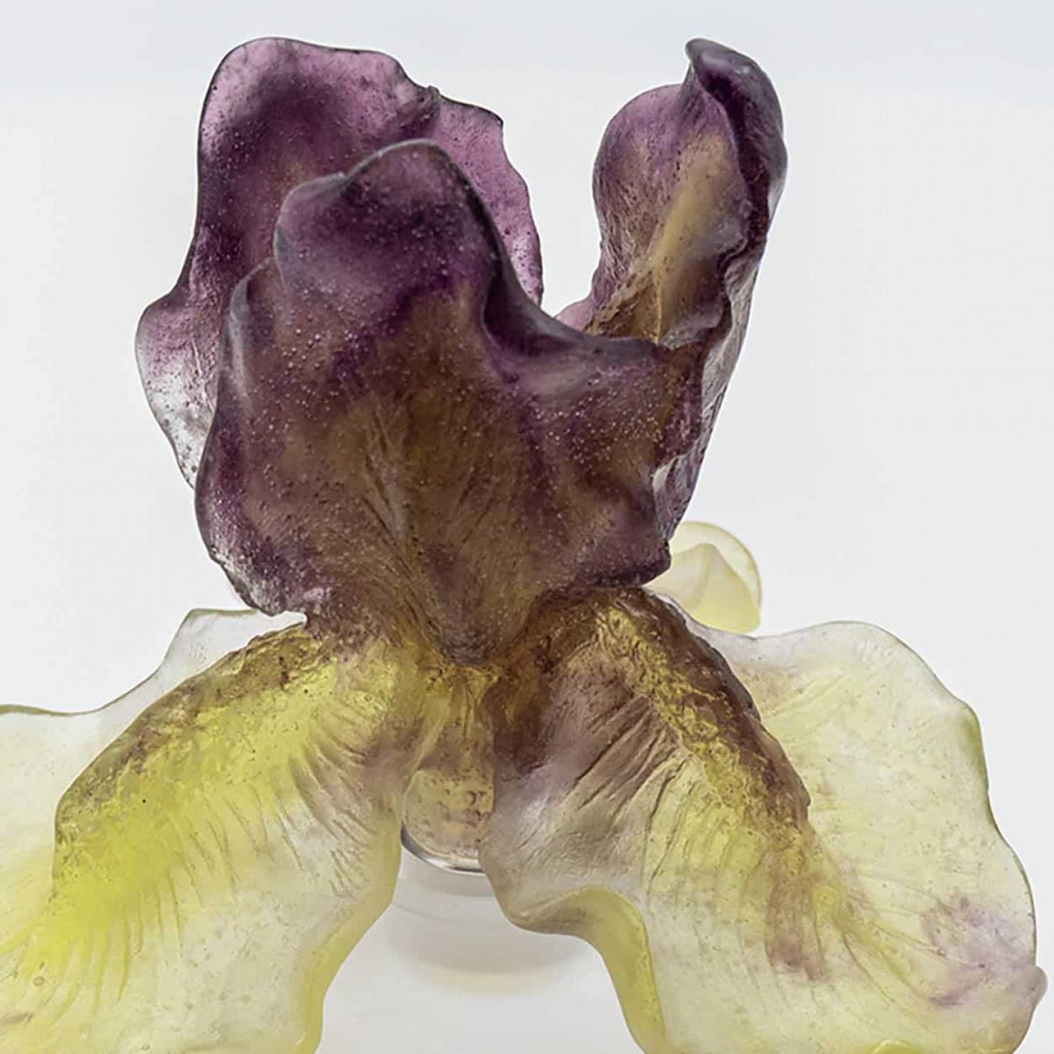 Baccarat Art Glass Flower Bottle Iris, France (Copy) For Sale 2