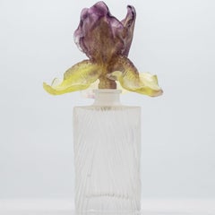 Baccarat Art Glass Flower Bottle Iris, France