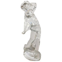 Baccarat Art Glass Male Golfer Crystal Figurine the Perfect Gift