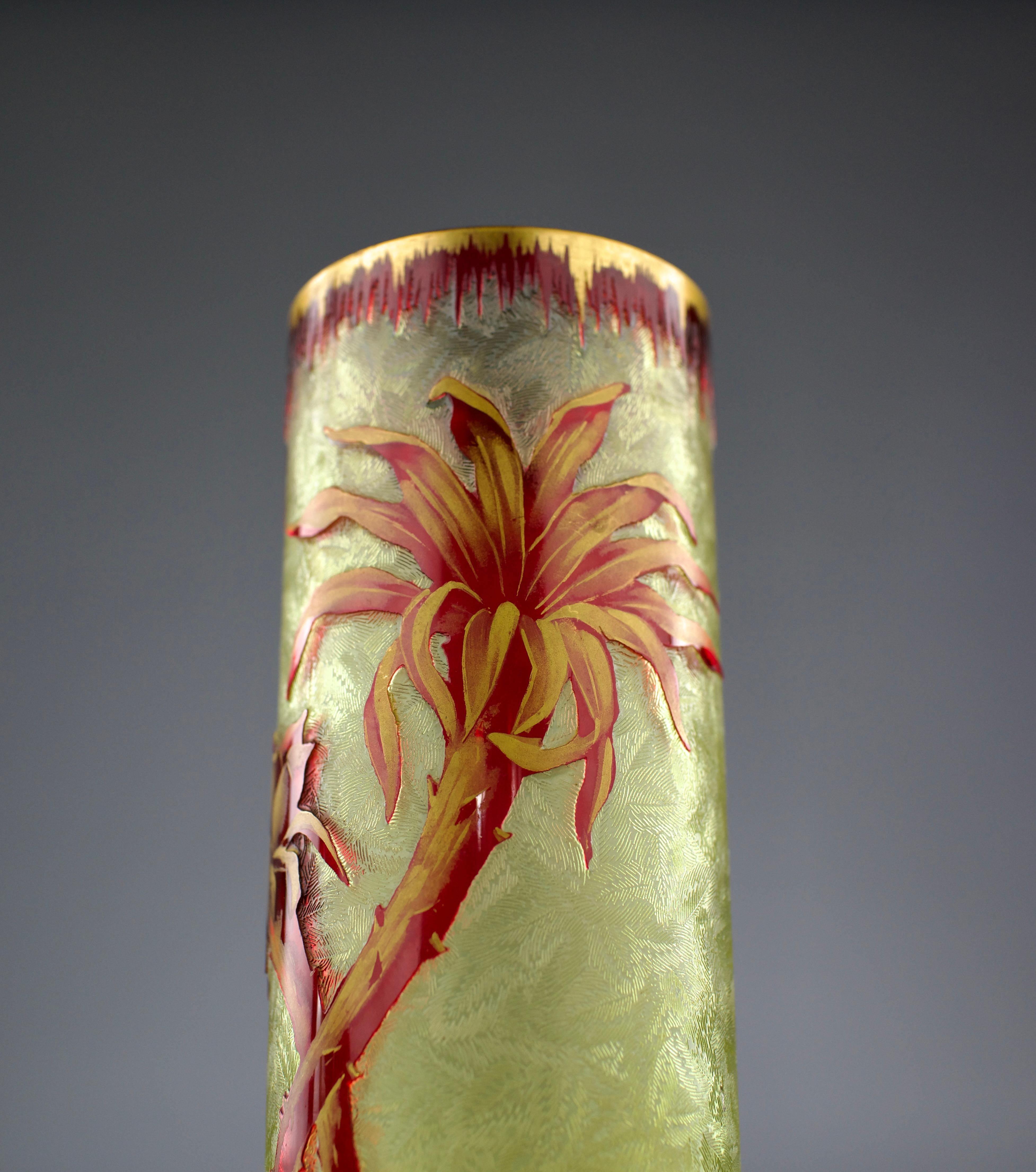 Baccarat, Vaso Cactus Art Nouveau, Francia 1909 in vendita 3
