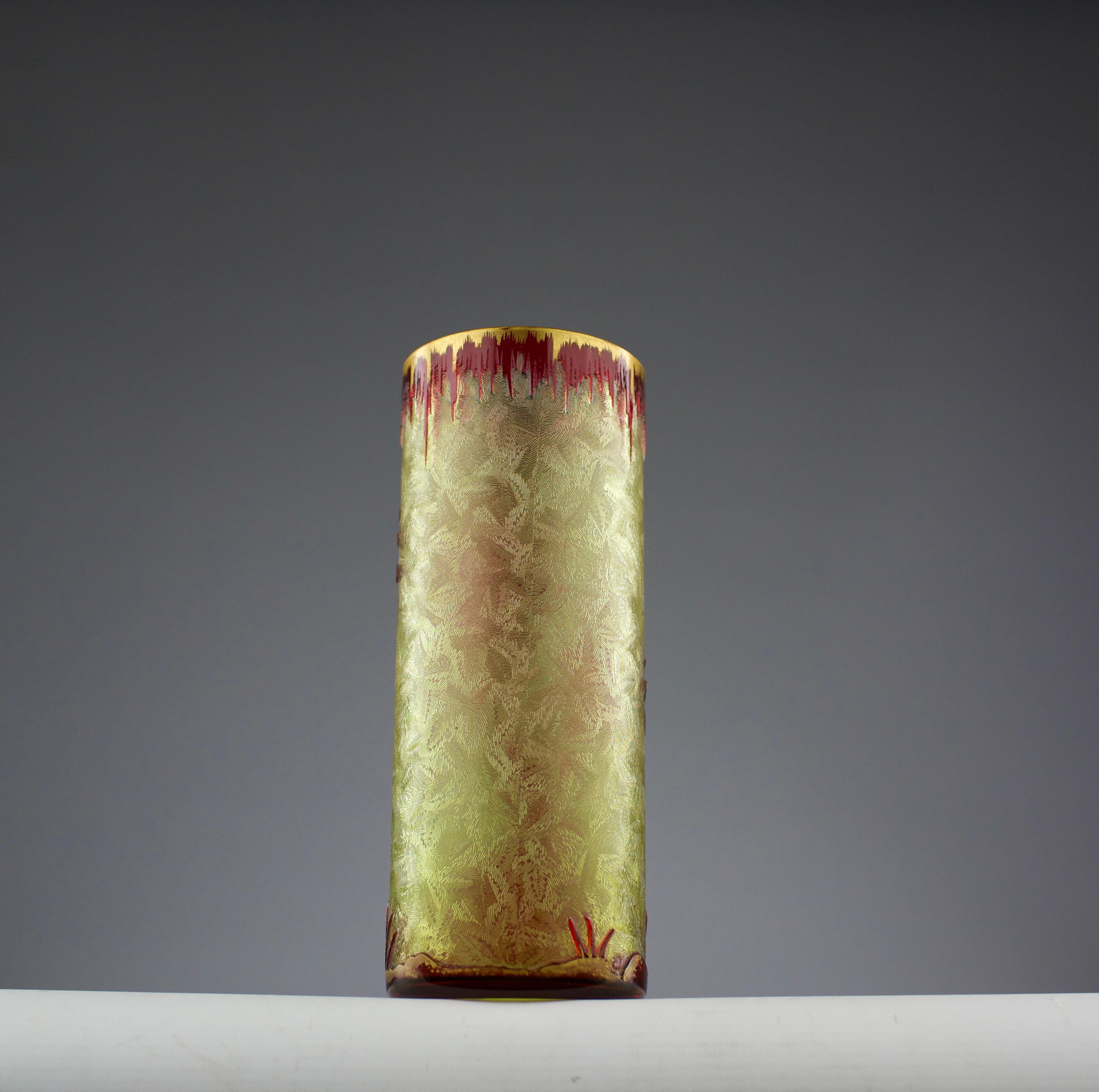 Baccarat, Vaso Cactus Art Nouveau, Francia 1909 In condizioni buone in vendita a PARIS, FR