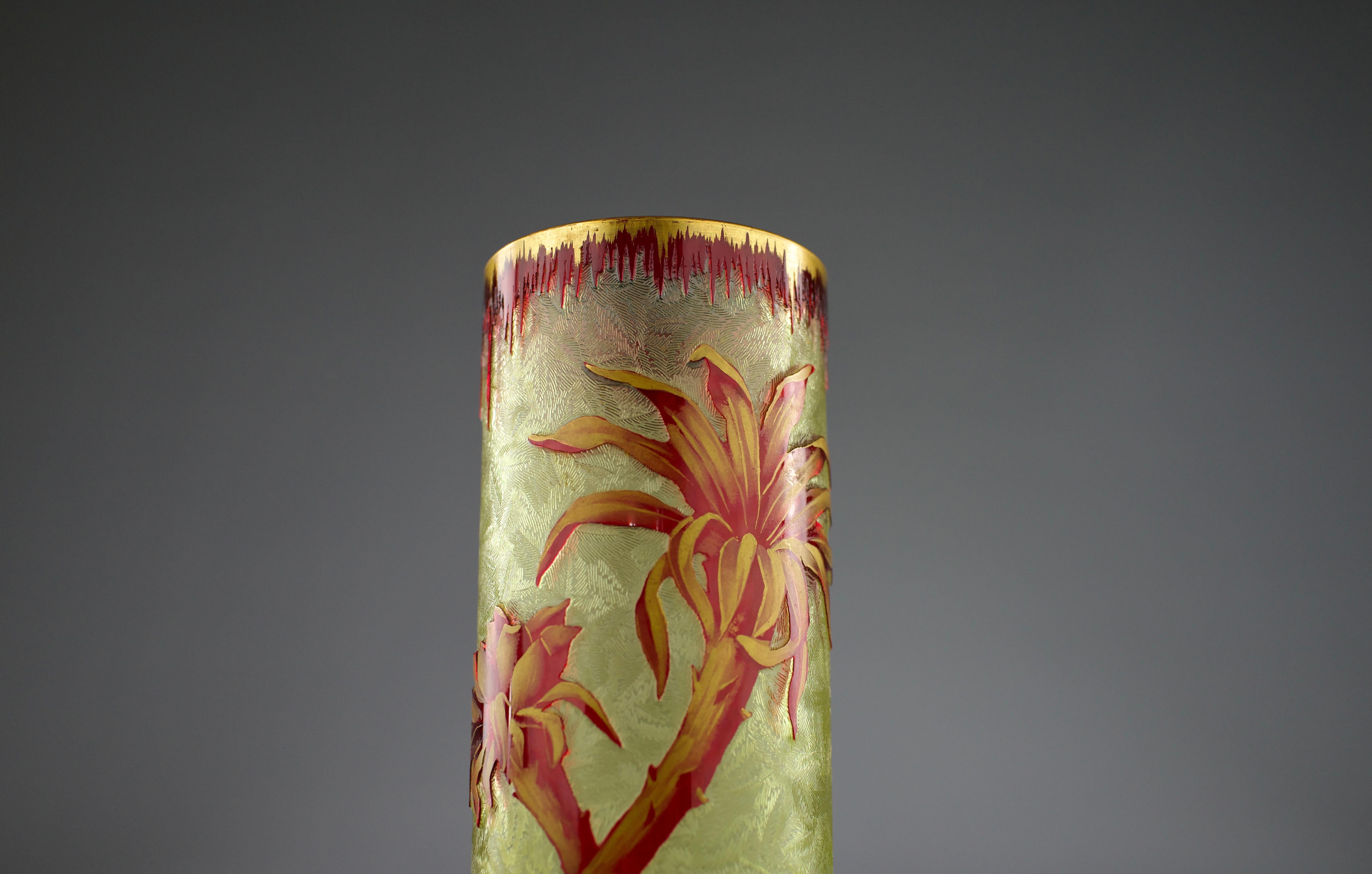 Baccarat, Vaso Cactus Art Nouveau, Francia 1909 in vendita 1
