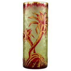 Baccarat, Jarrón Cactus Art Nouveau, Francia 1909