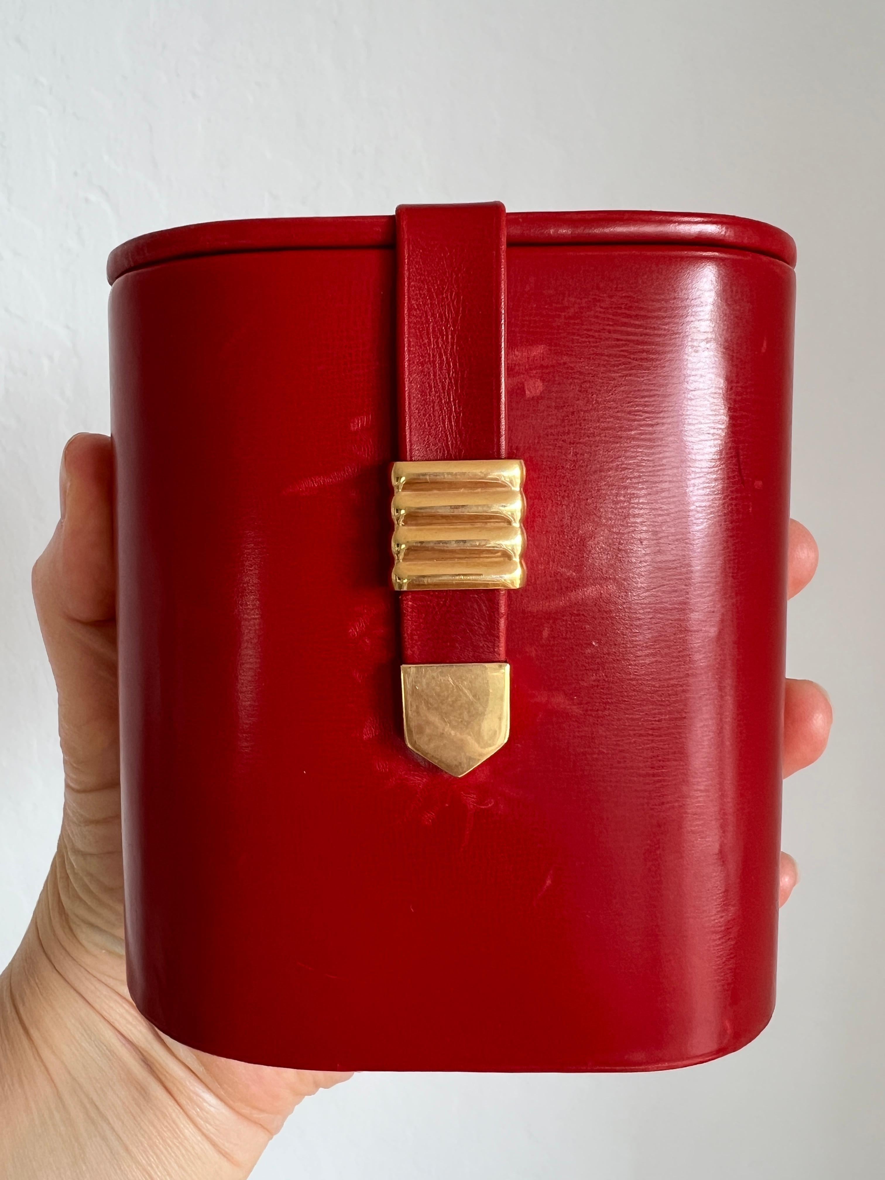 Bouteille de parfum Atomizer de Baccarat pour Guerlain Travel en cuir rouge 5