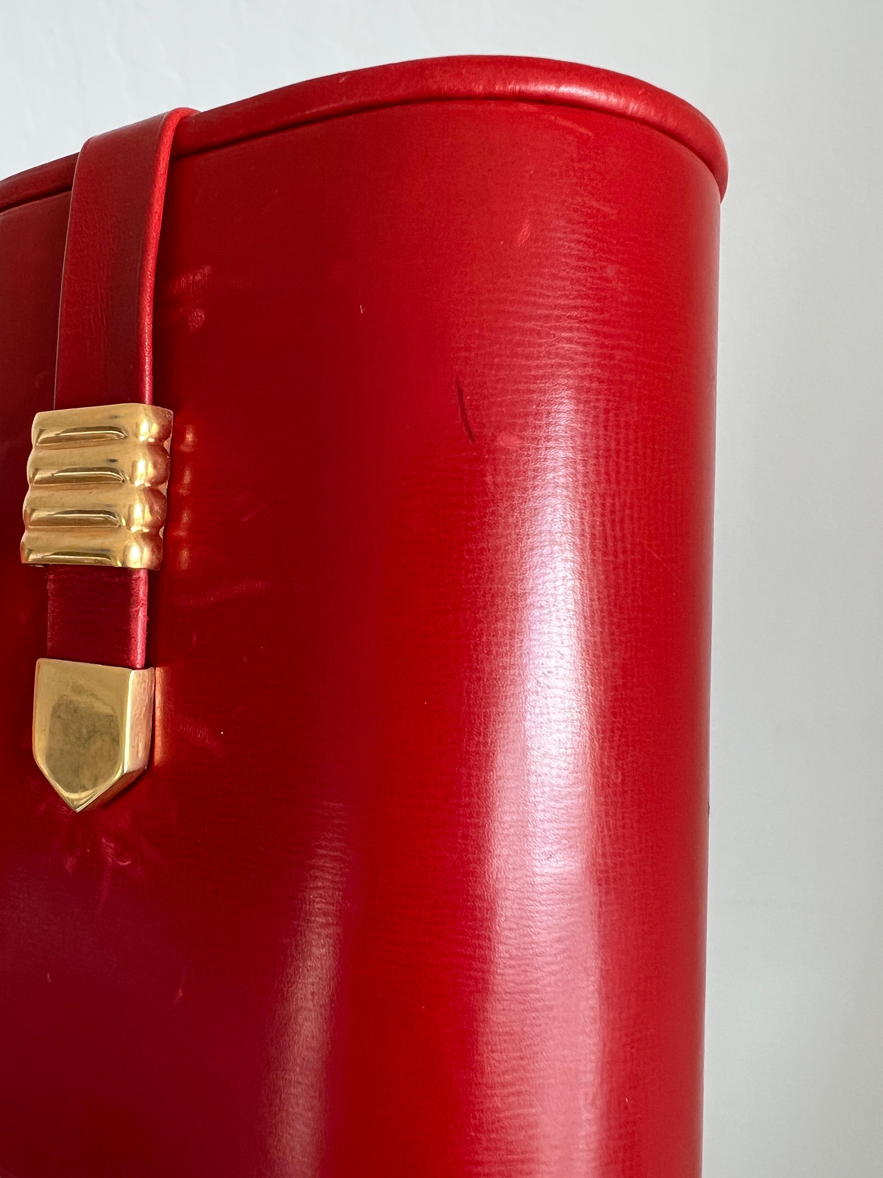 Bouteille de parfum Atomizer de Baccarat pour Guerlain Travel en cuir rouge 6