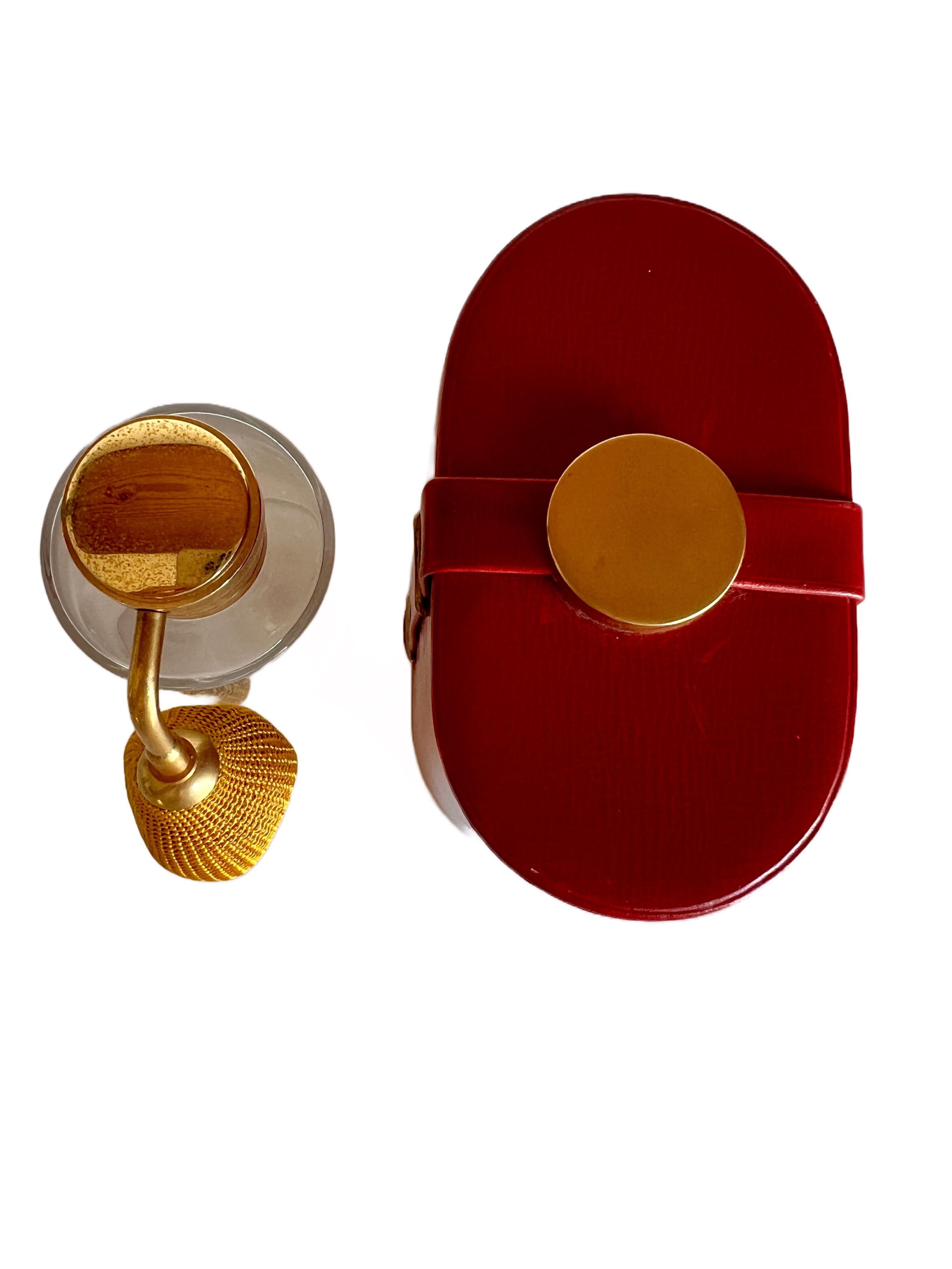 Bouteille de parfum Atomizer de Baccarat pour Guerlain Travel en cuir rouge Pour femmes 