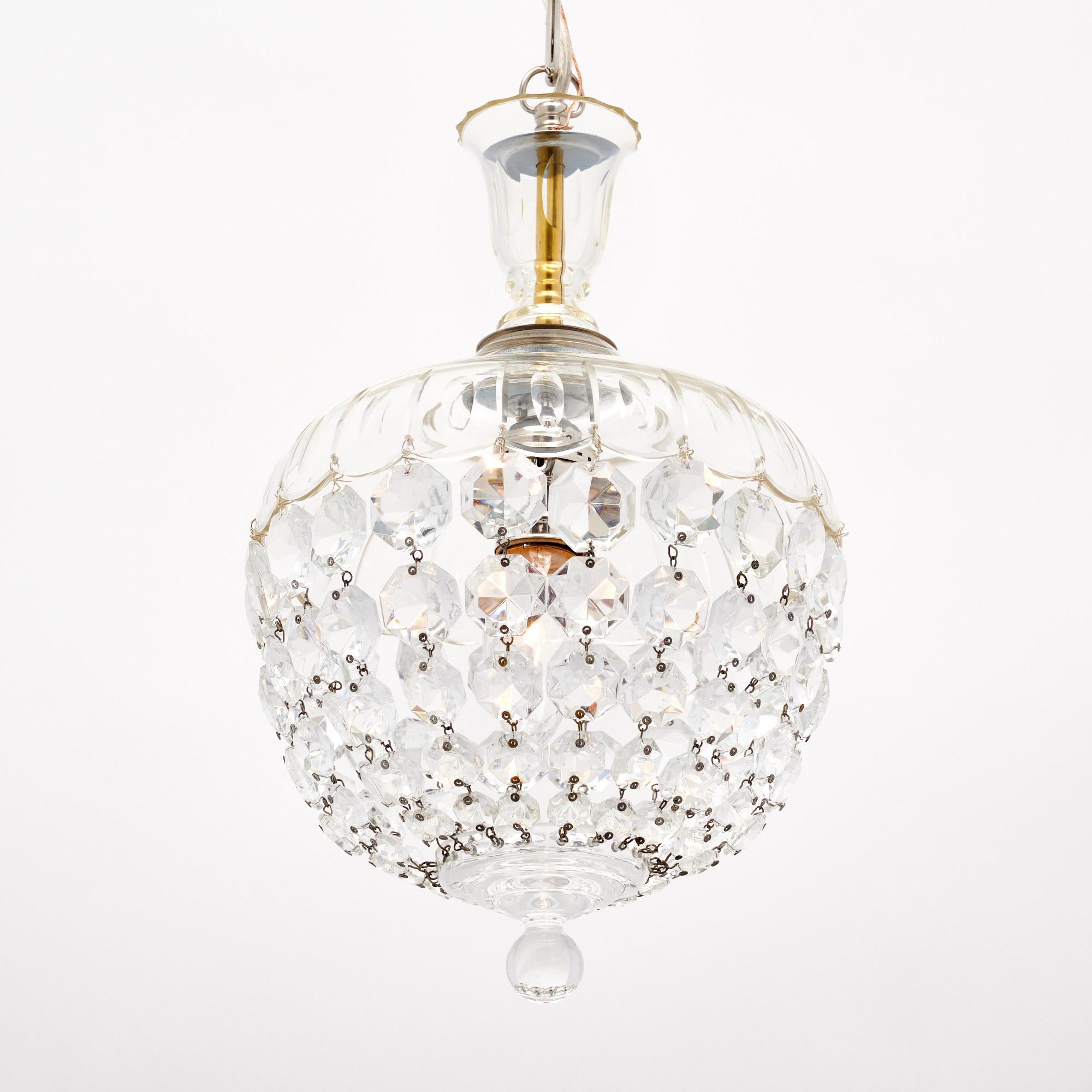 Art Déco Ciondolo Baccarat Bell Antique in vendita