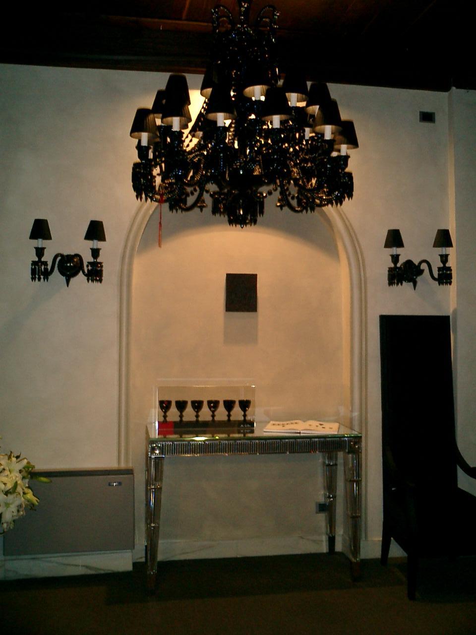 Baroque Baccarat Black Crystal Wall Lights Designed by Philippe Starck