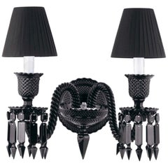 Baccarat Black Crystal Wall Lights Designed by Philippe Starck