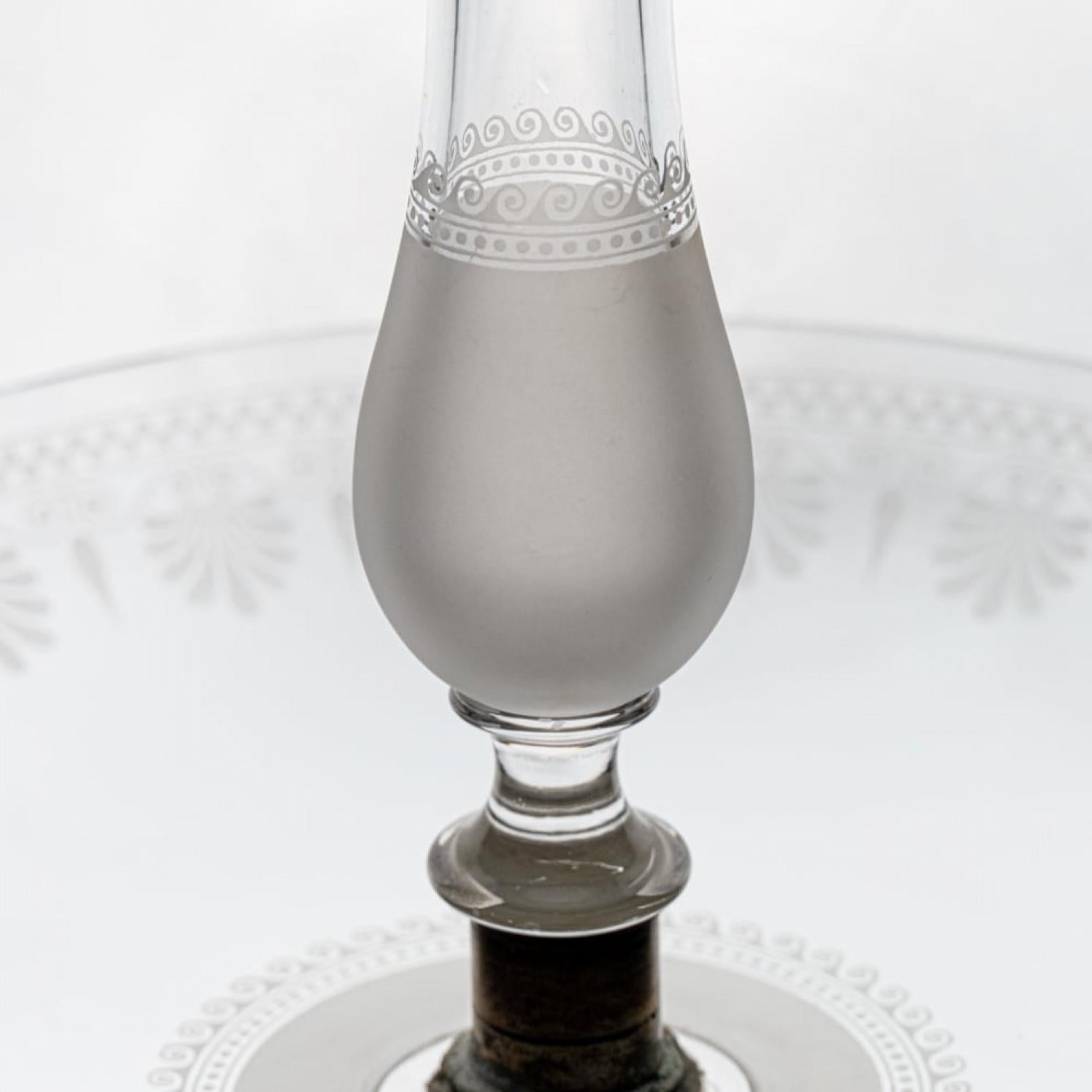 Ciotola e vaso Baccarat con decorazione incisa, 1920 circa in vendita 3
