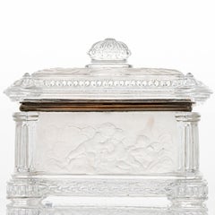 Baccarat Candy Jar, Clear Crystal Brass, France