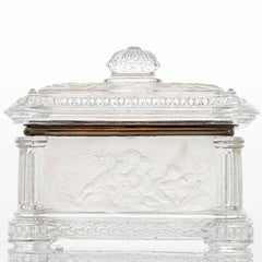 Baccarat Candy Jar, Clear Crystal Brass, France