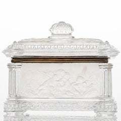 Baccarat Candy Jar, Clear Crystal Brass, France