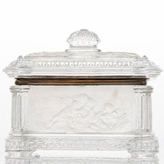 Baccarat Candy Jar, Clear Crystal Brass, France