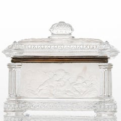 Baccarat Candy Jar, Clear Crystal Brass, France