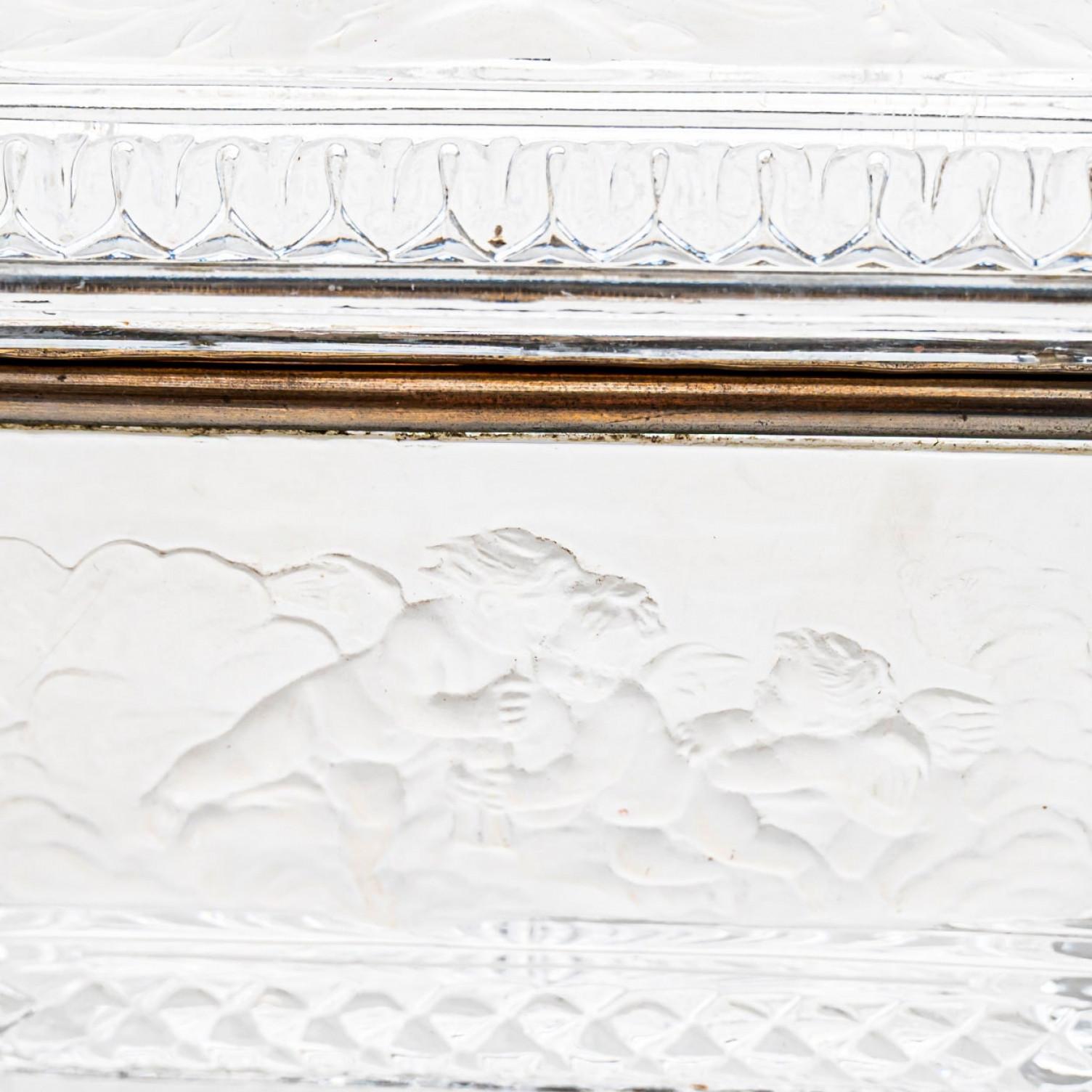 Baccarat Bonbonglas, Klarer Kristall Messing, Frankreich im Zustand „Gut“ im Angebot in Rijssen, NL