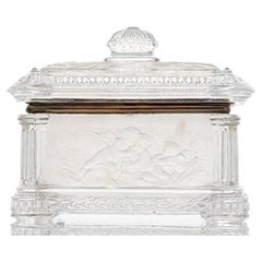 Baccarat Candy Jar, Clear Crystal Brass, France