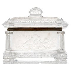 Baccarat Candy Jar, Clear Crystal Brass, France