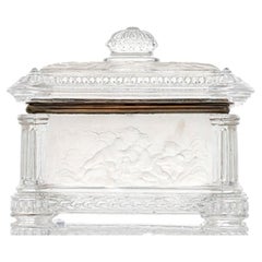 Baccarat Candy Jar, Clear Crystal Brass, France