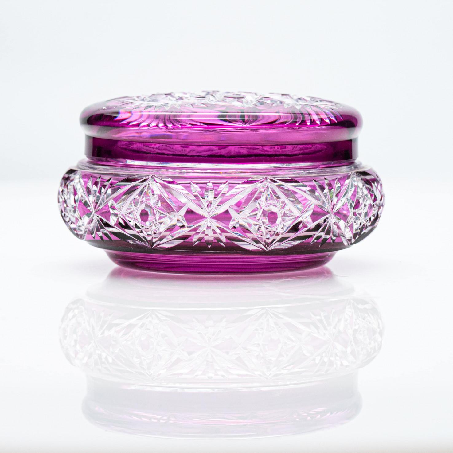 Bombonera Baccarat, Cristal violeta púrpura, Francia, 1930 en venta 4
