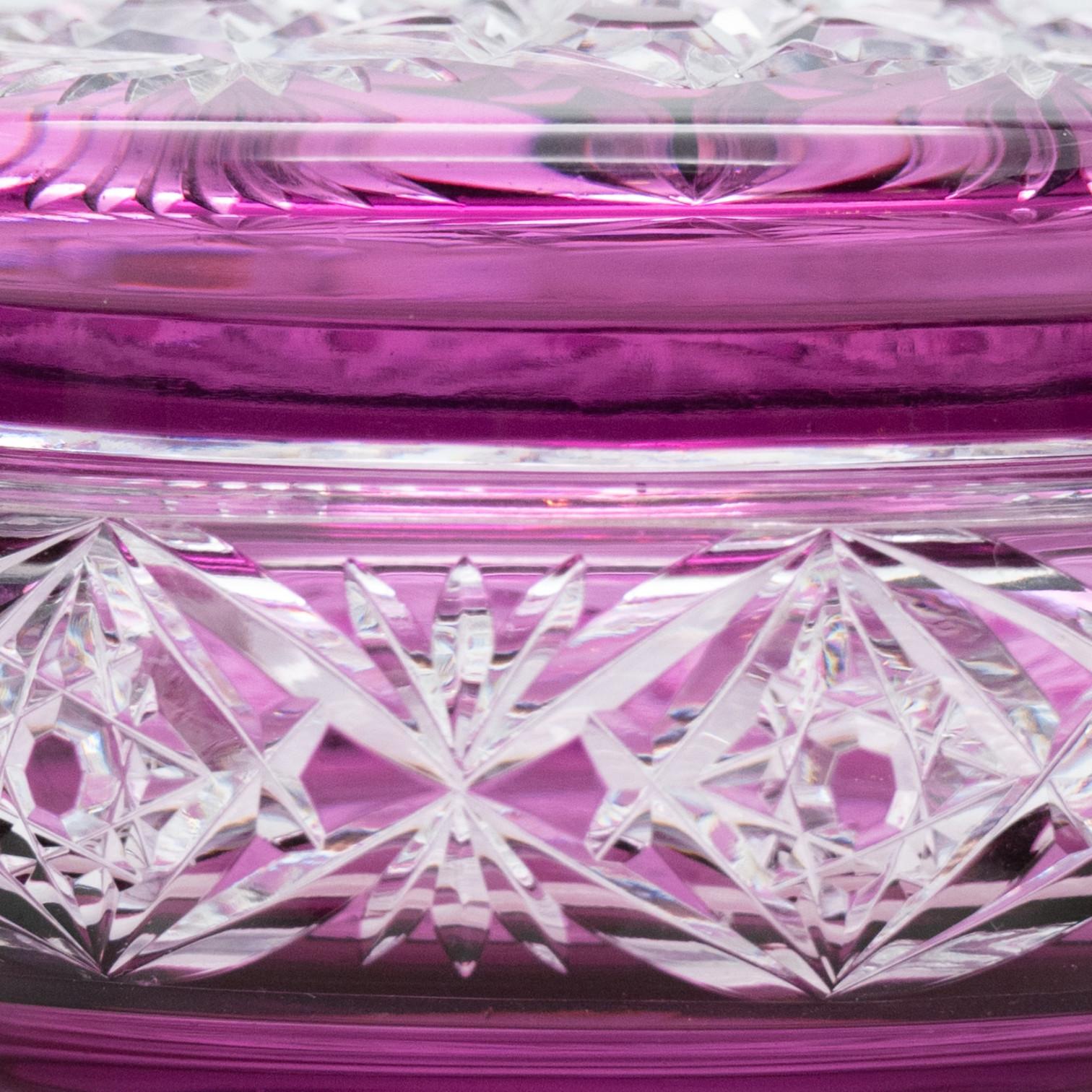 Art nouveau Pot à bonbons Baccarat, cristal violet violet, France, 1930 en vente