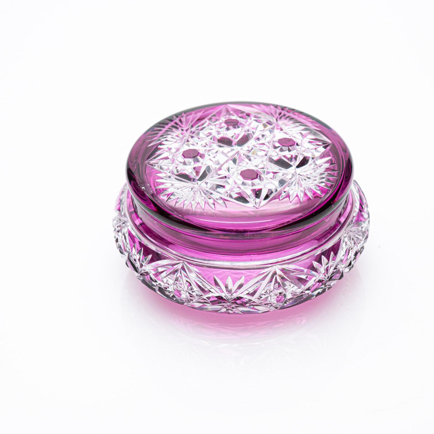 Bombonera Baccarat, Cristal violeta púrpura, Francia, 1930 en venta 1