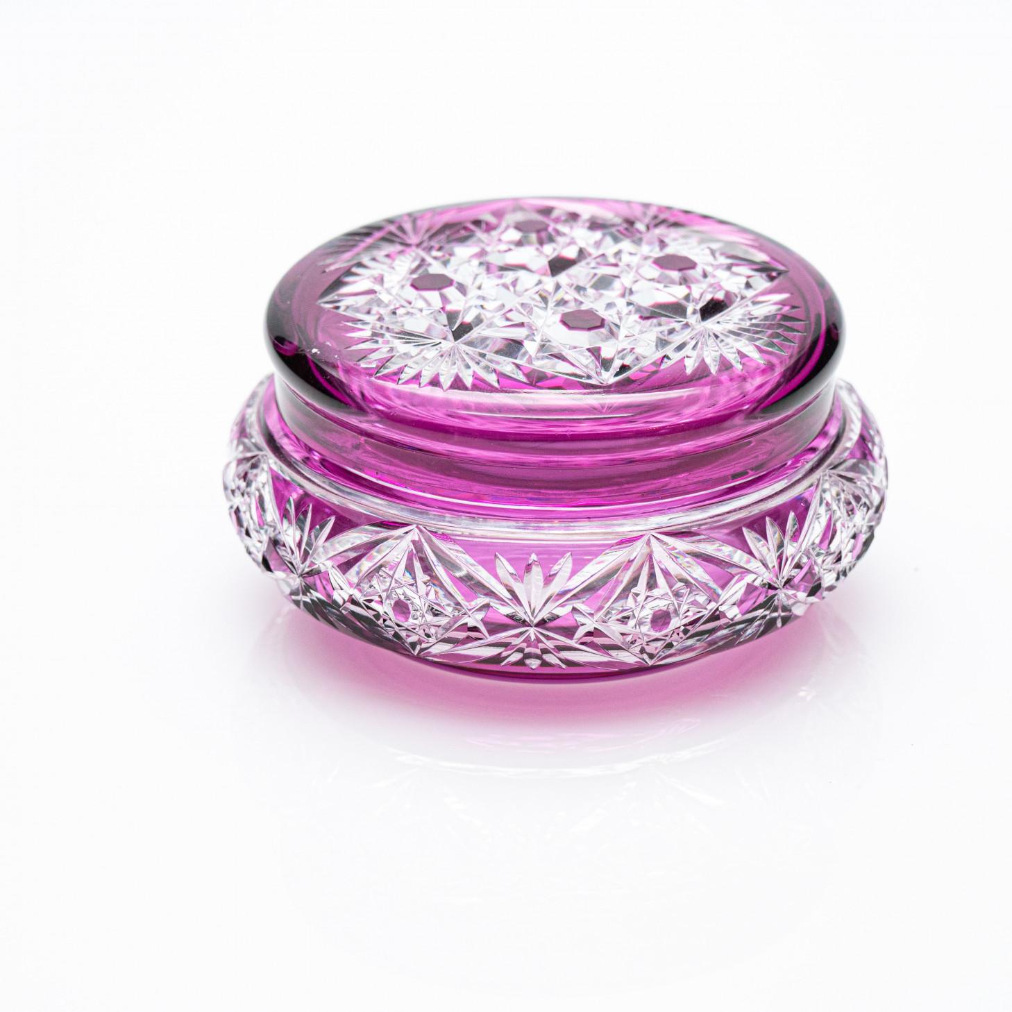 Bombonera Baccarat, Cristal violeta púrpura, Francia, 1930 en venta 2