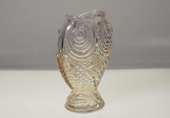 Baccarat Vase "Carpes Affrontees" Glass Japonisme Carp Fish
