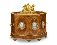 Baccarat Cave à Liqueur with Sèvres Porcelain