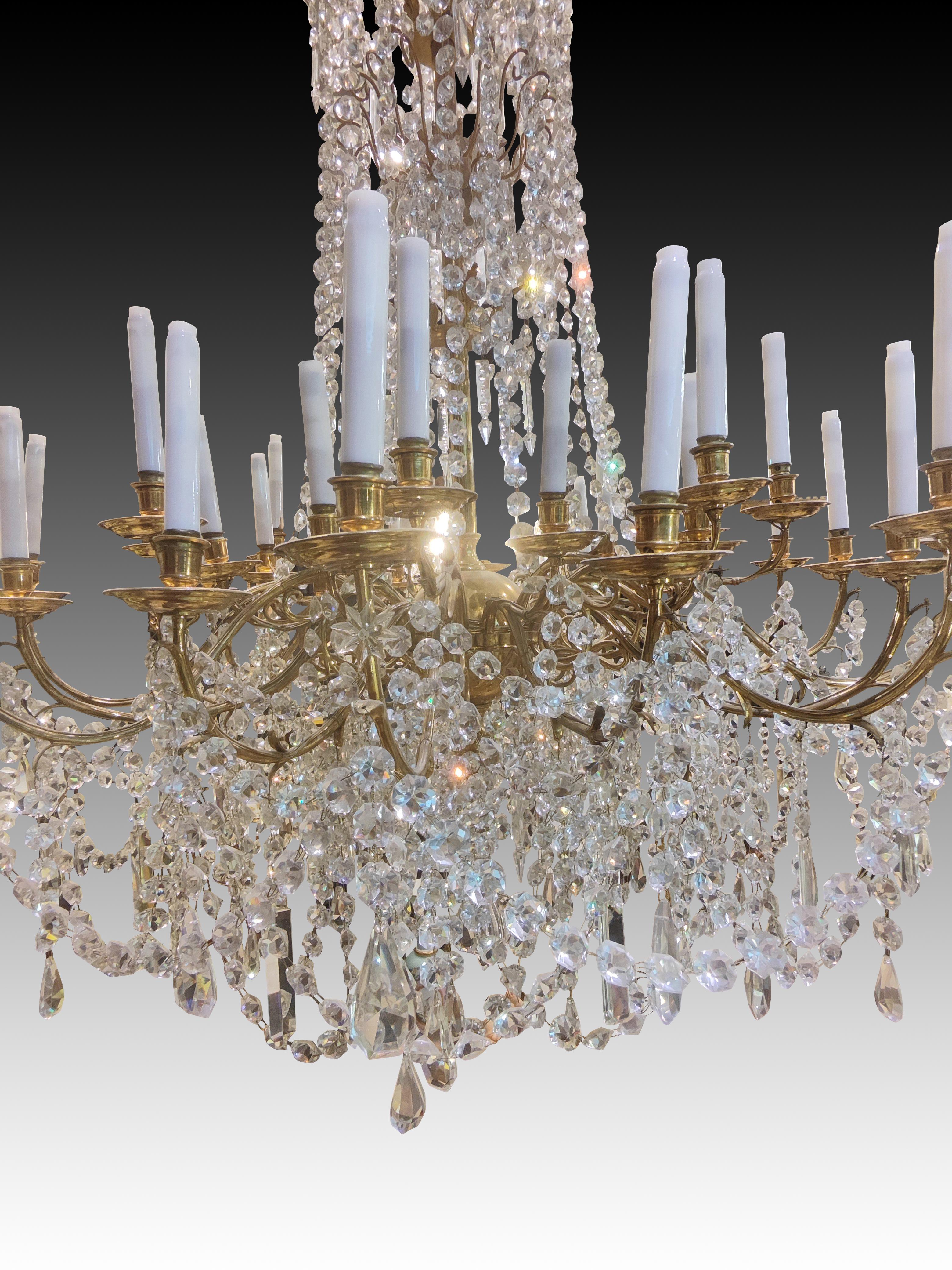 Lampada da soffitto Baccarat (att). Bronzo, vetro. Francia, fine del XIX secolo. in vendita 1