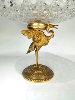 Baccarat centerpiece in gilt bronze and crystal france 1900
