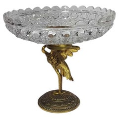 Centrotavola Baccarat in bronzo dorato e cristallo Francia 1900