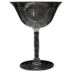 Baccarat champagne glass, Jets d’Eau crystal service, G. Chevalier, Paris 1925