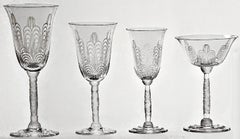 Baccarat champagne glass, Jets d’Eau crystal service, G. Chevalier, Paris 1925