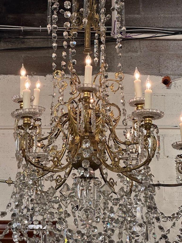 19th Century Baccarat Chandelier For Sale