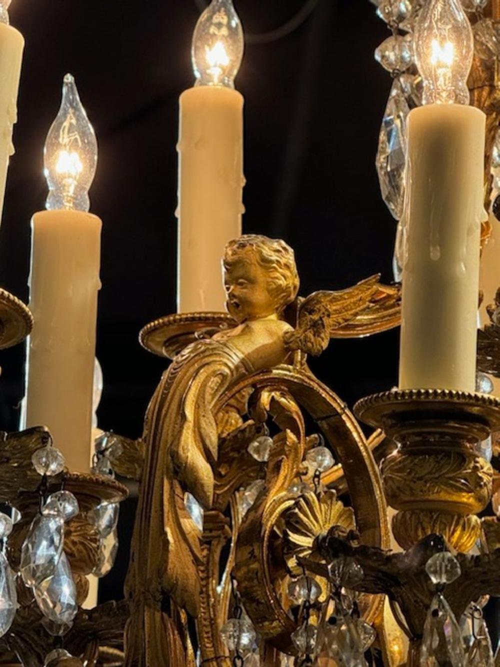 XIX secolo Lampadario Baccarat in vendita