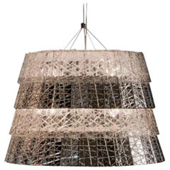 Baccarat Chandelier Frozen Clear Crystal Contemporary Style Medium Size