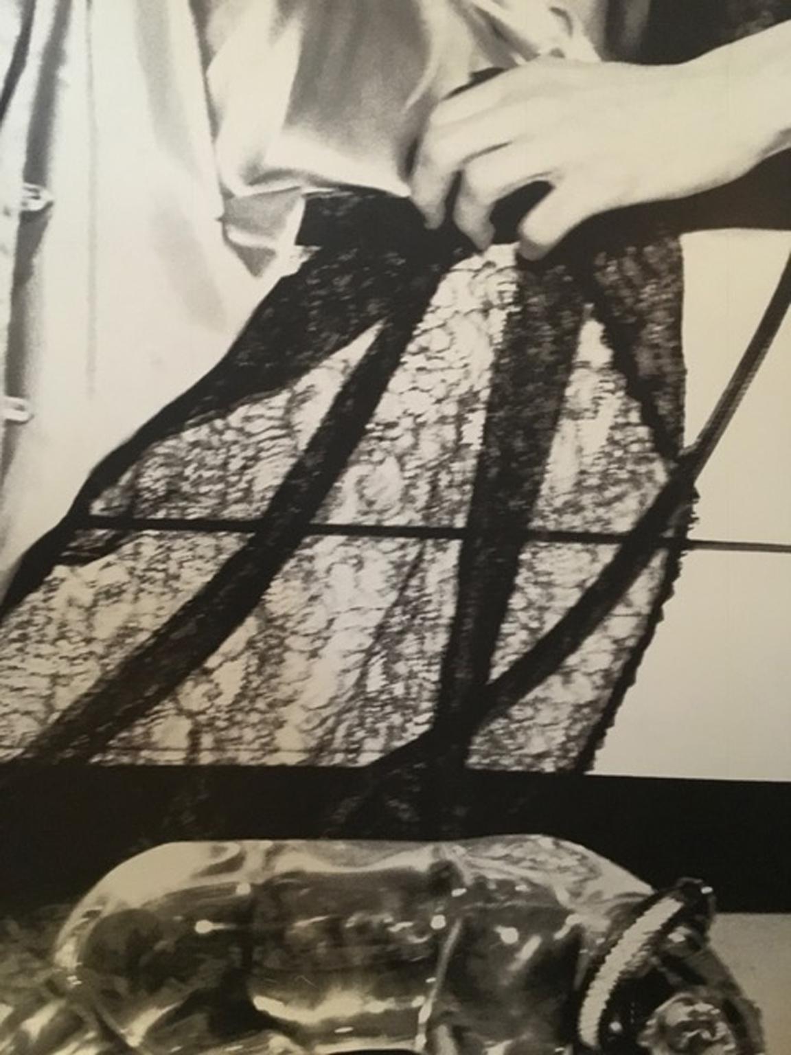Baccarat-Kronleuchter-Poster mit schwarzem und weißem Druck (PVC)