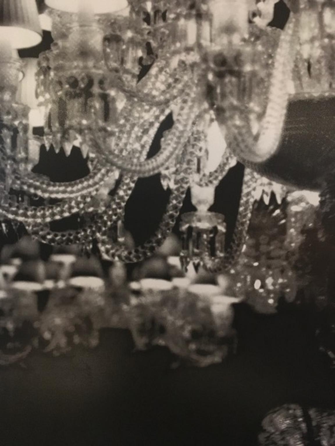 Baccarat Chandelier Poster Black and White Print In New Condition In Brescia, IT