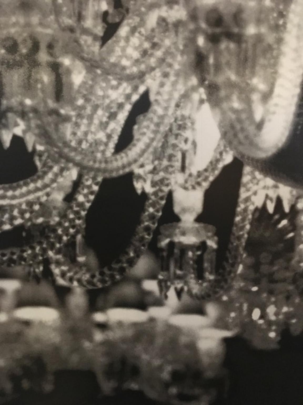 Baccarat Chandelier Poster Black and White Print 1