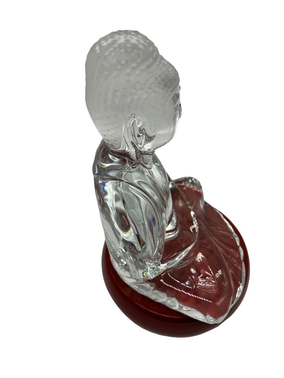 Baccarat Clear Crystal Buddah Figurine Designed by Kenzo Takada For Sale 2