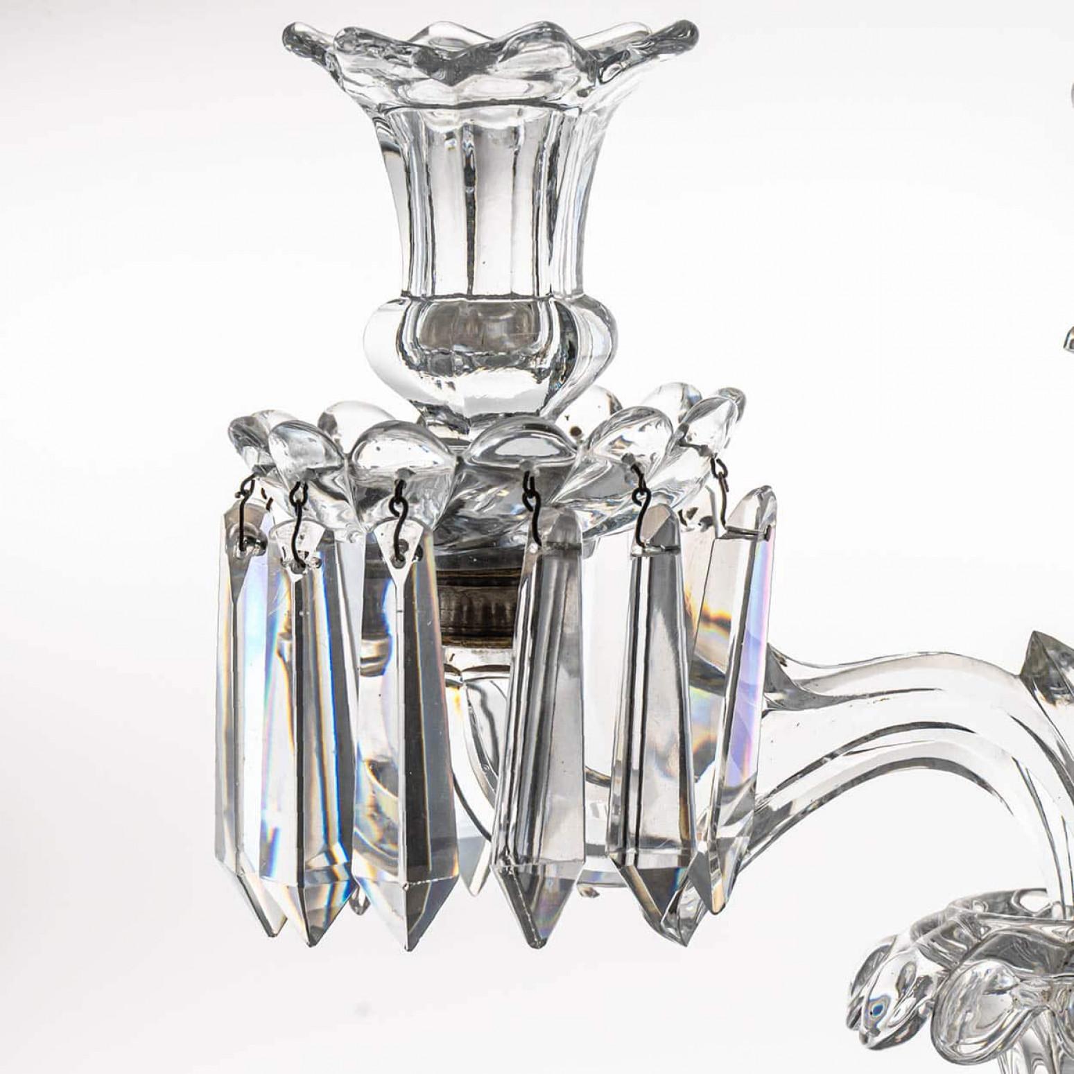 Portavelas de Cristal Transparente Baccarat para 2 Velas, Francia Francés en venta