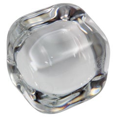 BACCARAT Clear Crystal Cube Paperweight 1980s