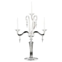 Baccarat Clear Crystal Mill Nuits French Mathias Design Candelabra