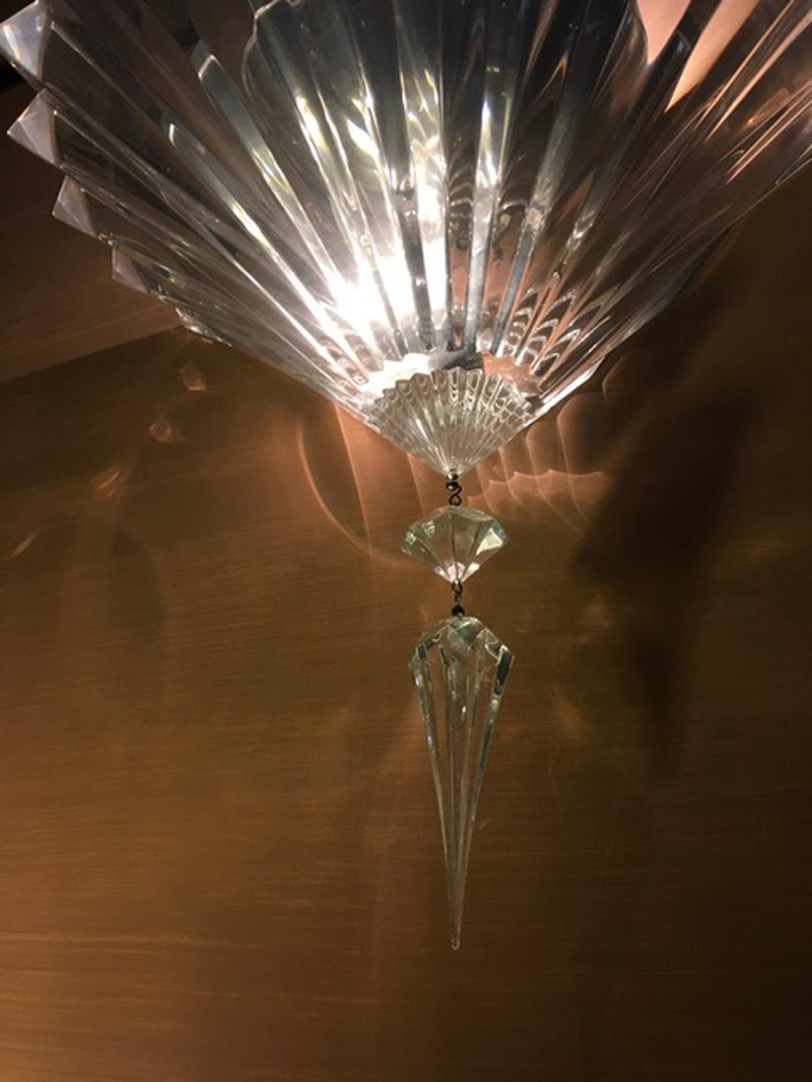 Baccarat clear crystal pendant for wall sconces Mille Nuits.