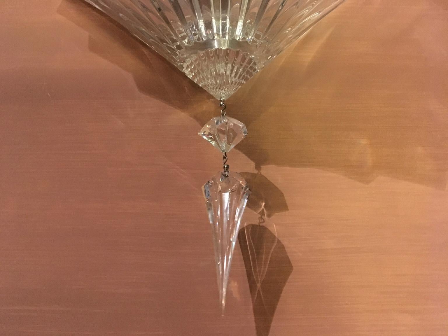 XXIe siècle et contemporain Applique murale Mille Nuits en cristal transparent Baccarat, design moderne de Mathias en vente