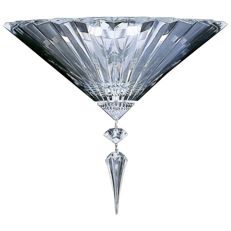 Baccarat Clear Crystal Wall Light Sconce Mille Nuits Modern Design For Sale